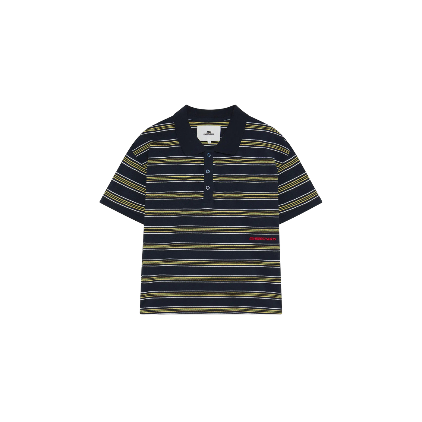 Eme Studios Giglio Navy Short Sleeve Polo