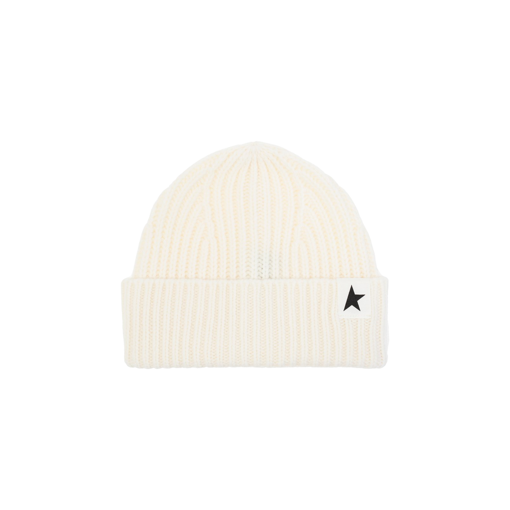 Golden Goose Deluxe Brand Star Patch Ribbed Beanie