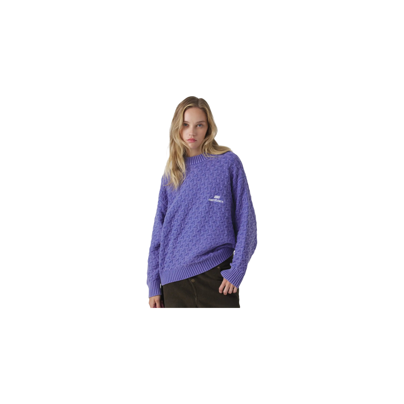 Eme Studios Grid Lucent Cable Knit Sweater