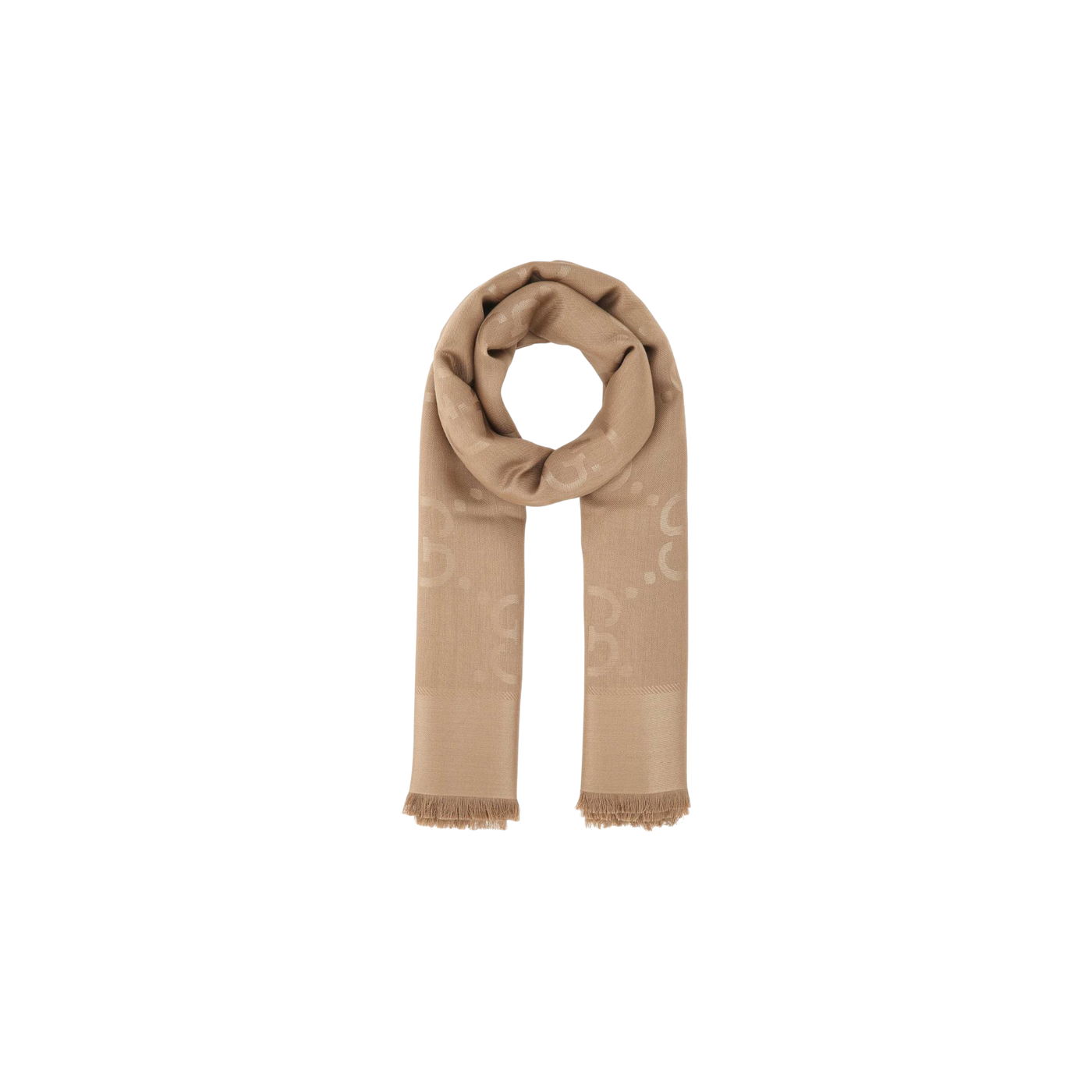 Gucci GG Jacquard Frayed-Edge Shawl