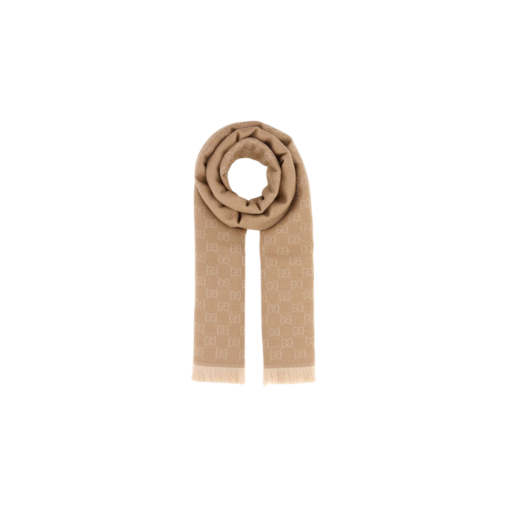 Gucci Monogrammed Frayed-Edge Scarf