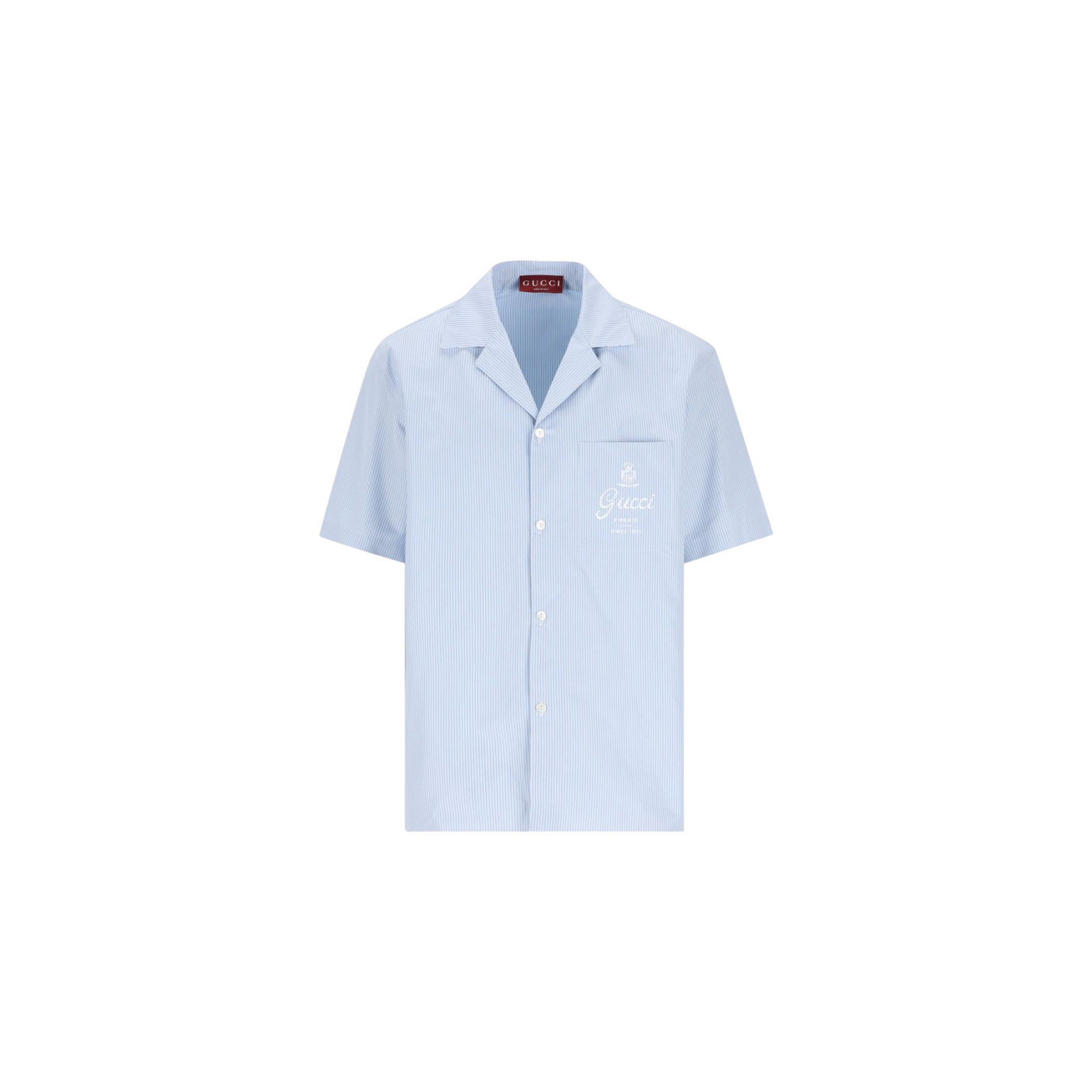 Gucci Thin Striped Poplin Bowling Shirt