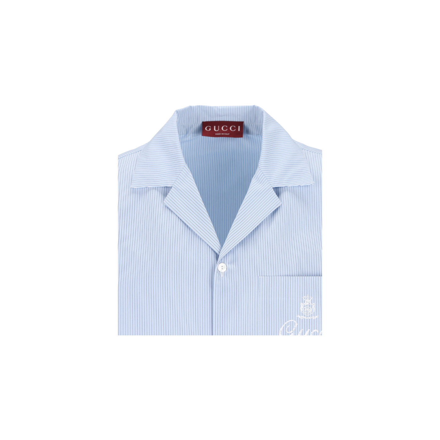 Gucci Thin Striped Poplin Bowling Shirt