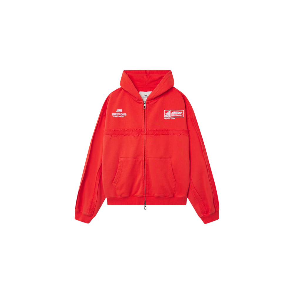 Eme Studios Gummy Poppy Red Cropped Full Zip