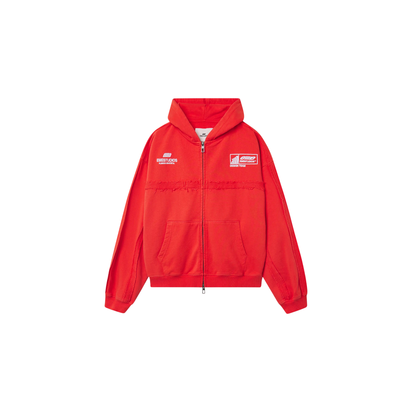 Eme Studios Gummy Poppy Red Cropped Full Zip