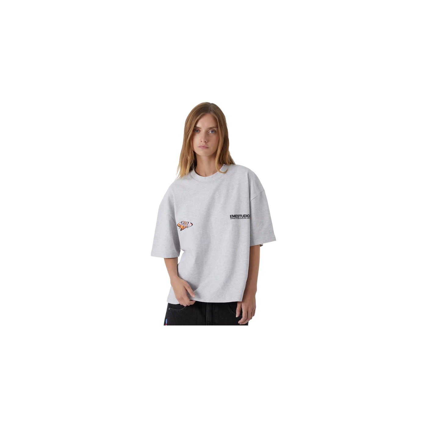 Eme Studios Houndstooh Grey Oversized T-Shirt