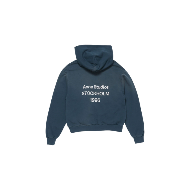 Acne Studios Logo Hooded Sweater Deep Blue Hoodie