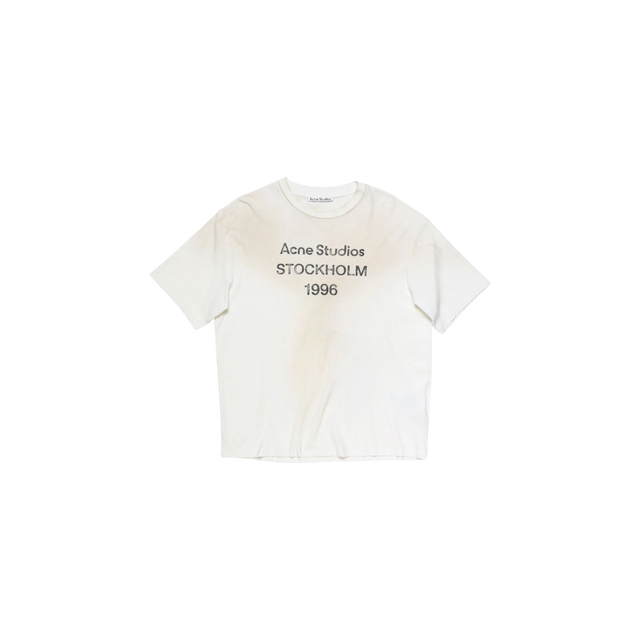 Acne Studios Logo Relaxed Fit Dusty White T-Shirt