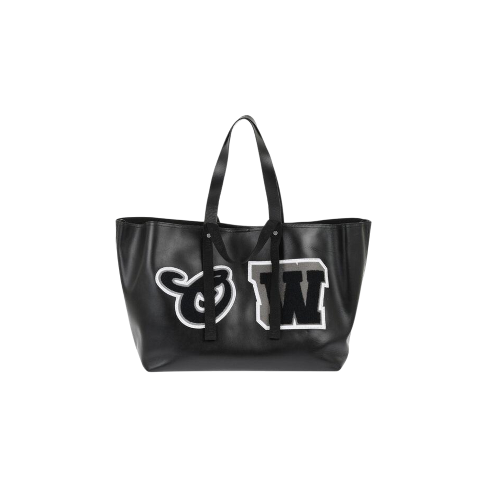 Off-White Bag Leather Day Off Varsity Patches Tote