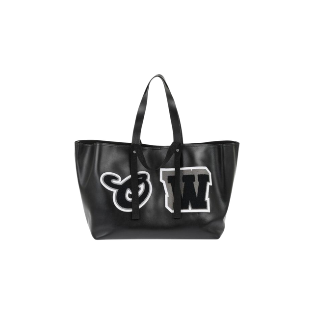Off-White Bag Leather Day Off Varsity Patches Tote