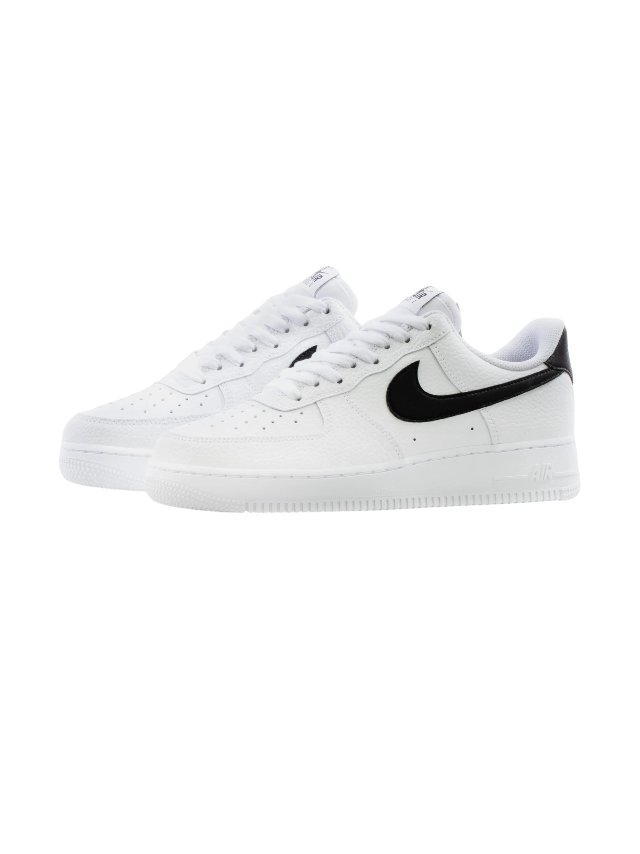 Nike Air Force 1 Low '07 White Black Pebbled Leather