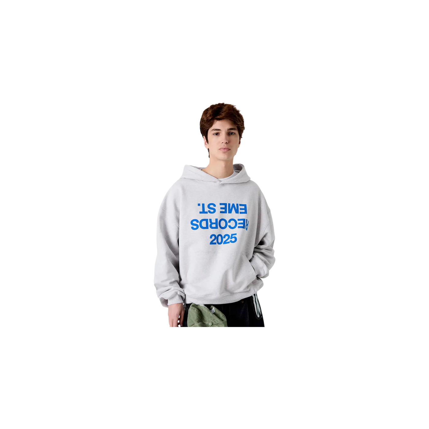 Eme Studios Inside Out Heather Grey Oversized Hoodie