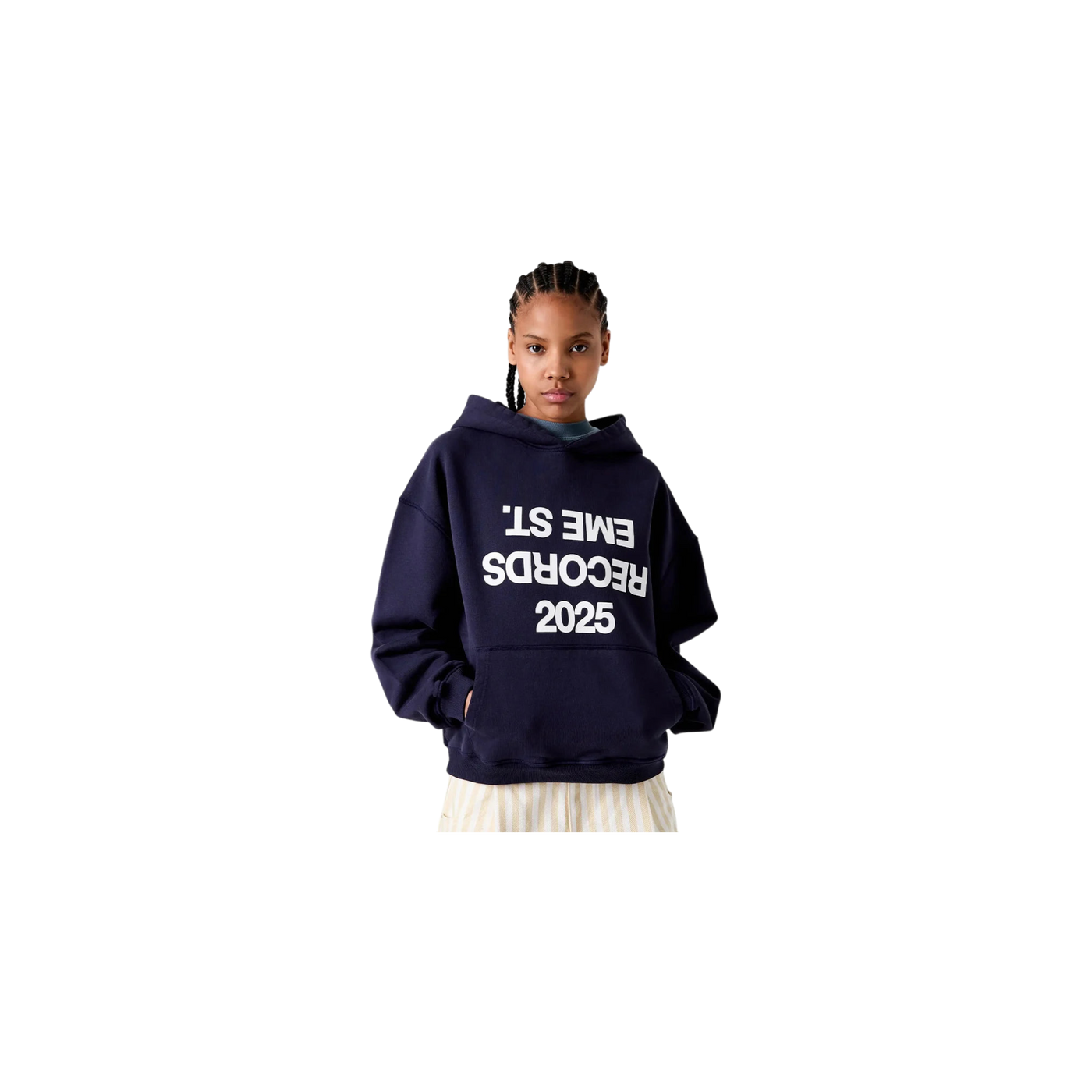 Eme Studios Inside Out Navy Oversized Hoodie