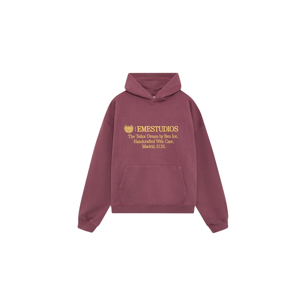Eme Studios Institution Cabernet Oversized Hoodie