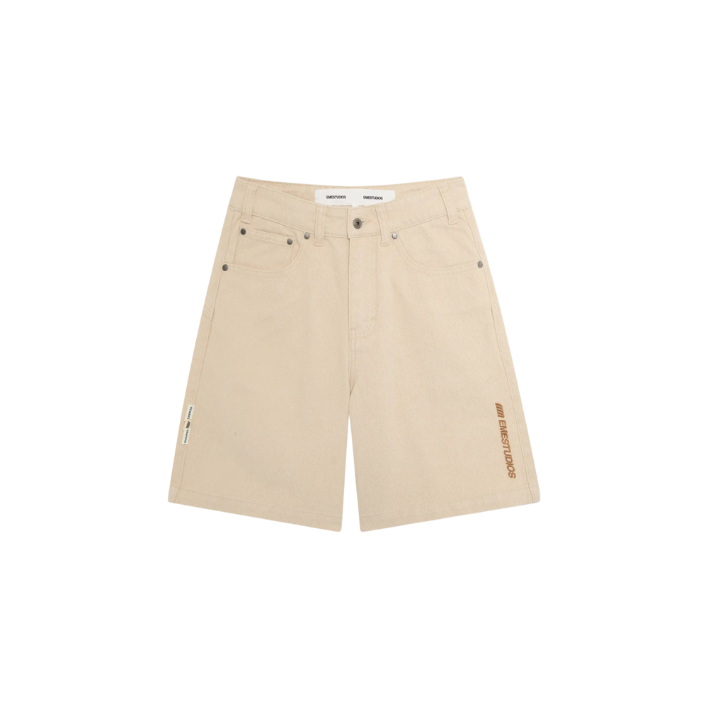 Eme Studios Jacker Off Sand Denim Shorts