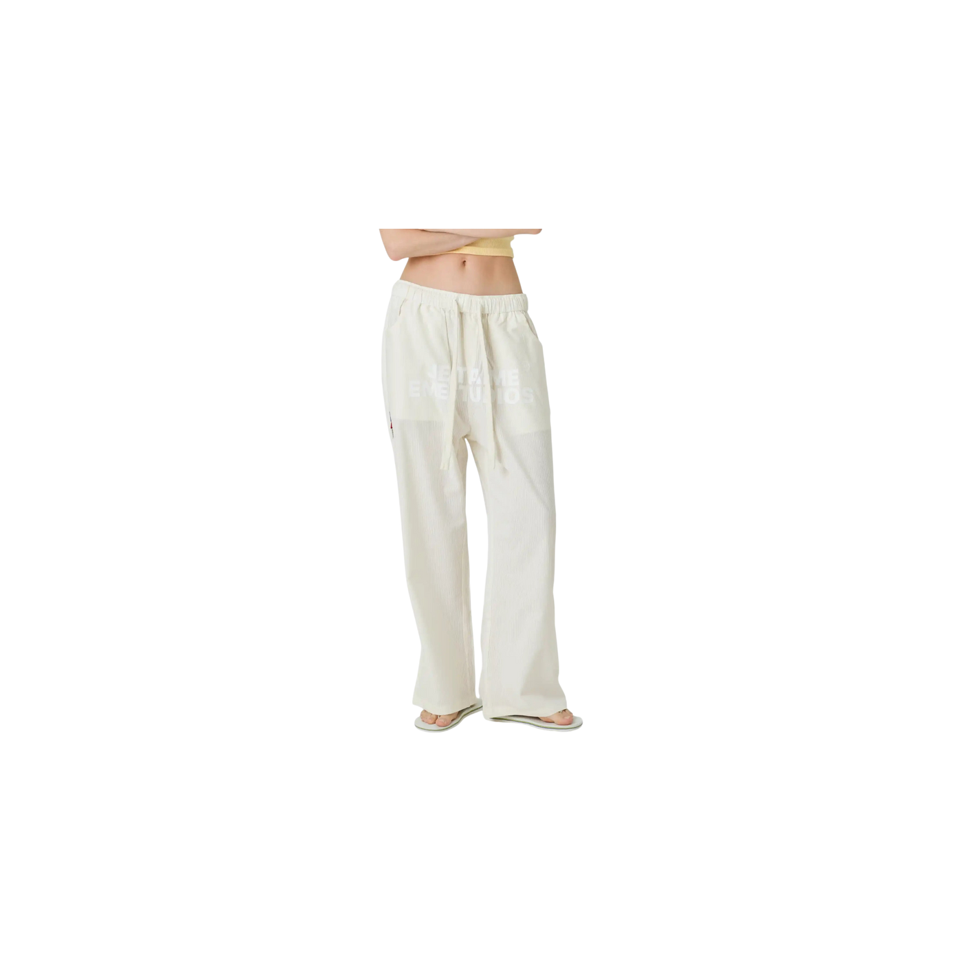 Eme Studios Jammies Je T'aime Off Sand Stripped CLP