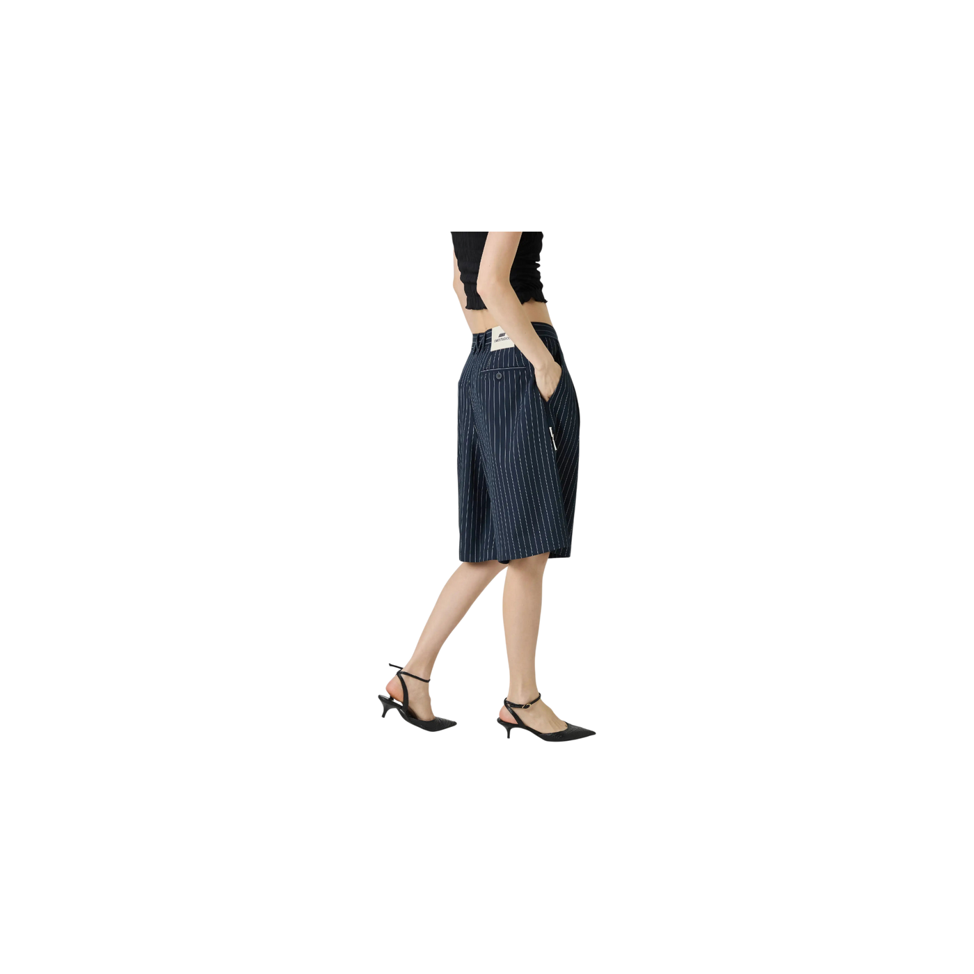 Eme Studios Jayde Navy Striped Cswt Shorts