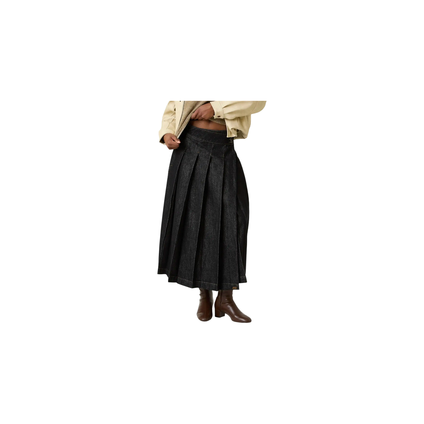Eme Studios Kate Raw Denim Skirt