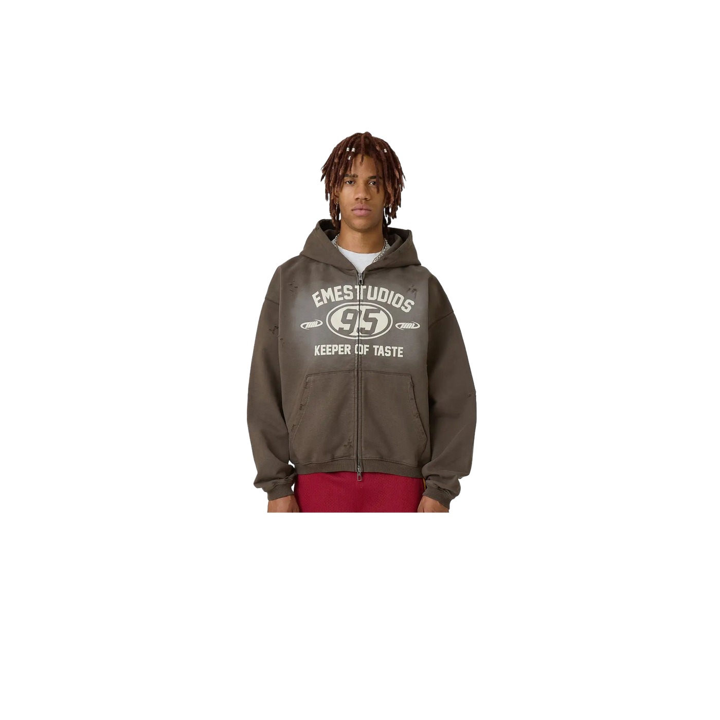Eme Studios Keeper Fawn Cropped Boxy Full Zip
