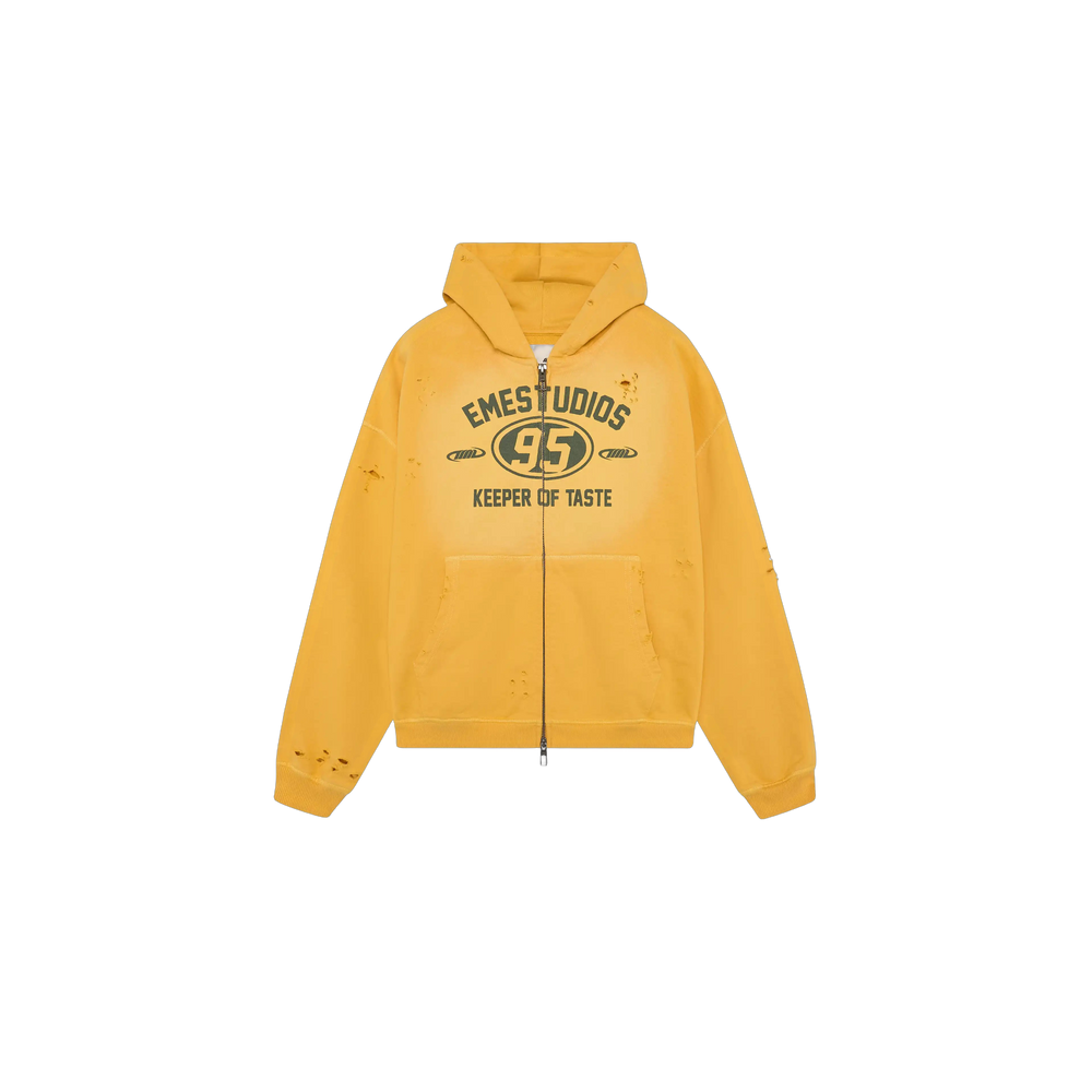 Eme Studios Keeper Mustard Cropped Boxy Full Zip