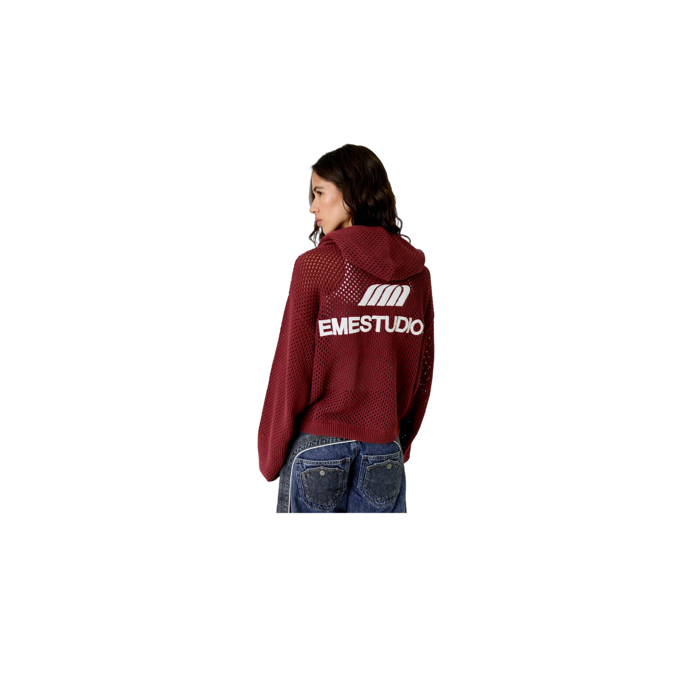 Eme Studios Kyros Burgundy Zipper Knit