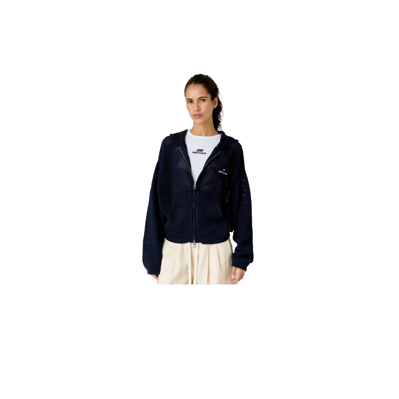 Eme Studios Kyros Navy Zipper Knit