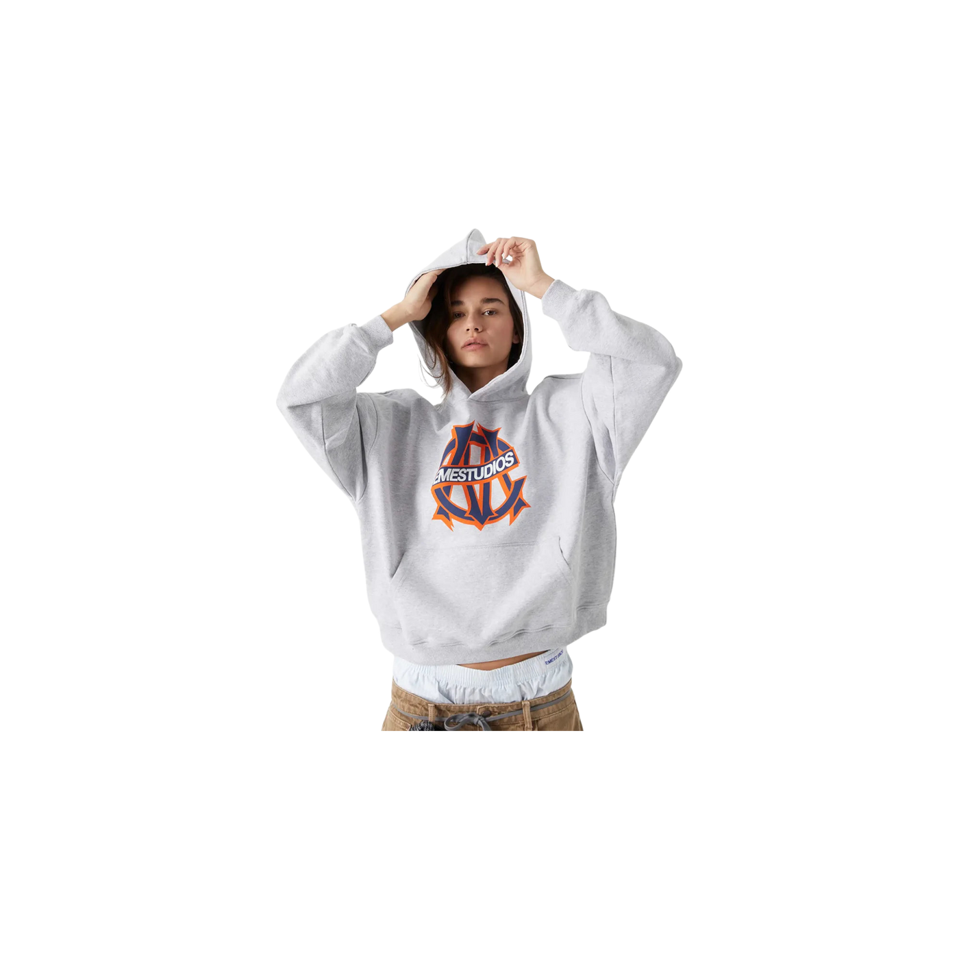Eme Studios Le Panier Heather Grey Oversized Hoodie
