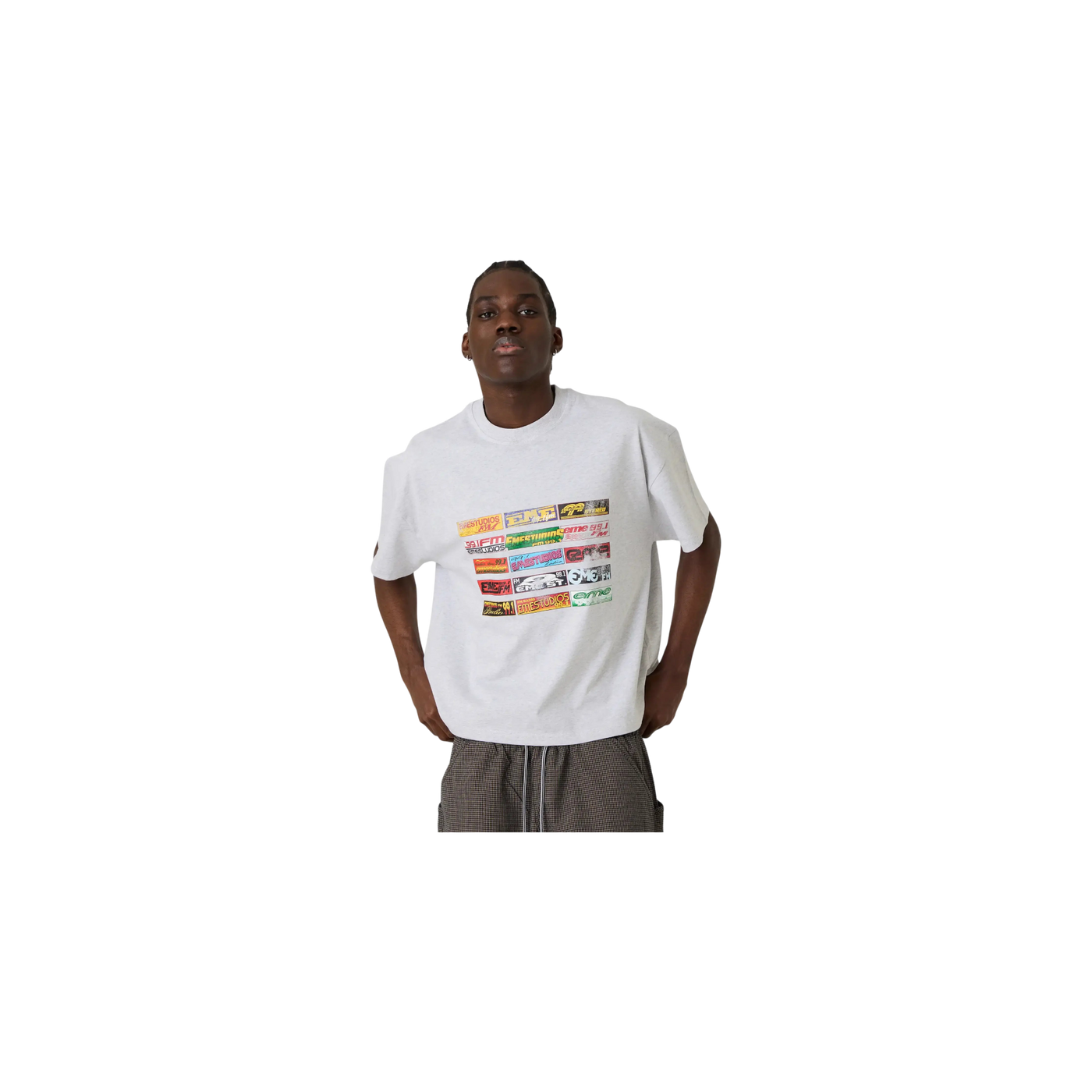 Eme Studios Los Santos Heather Grey Oversized T-Shirt