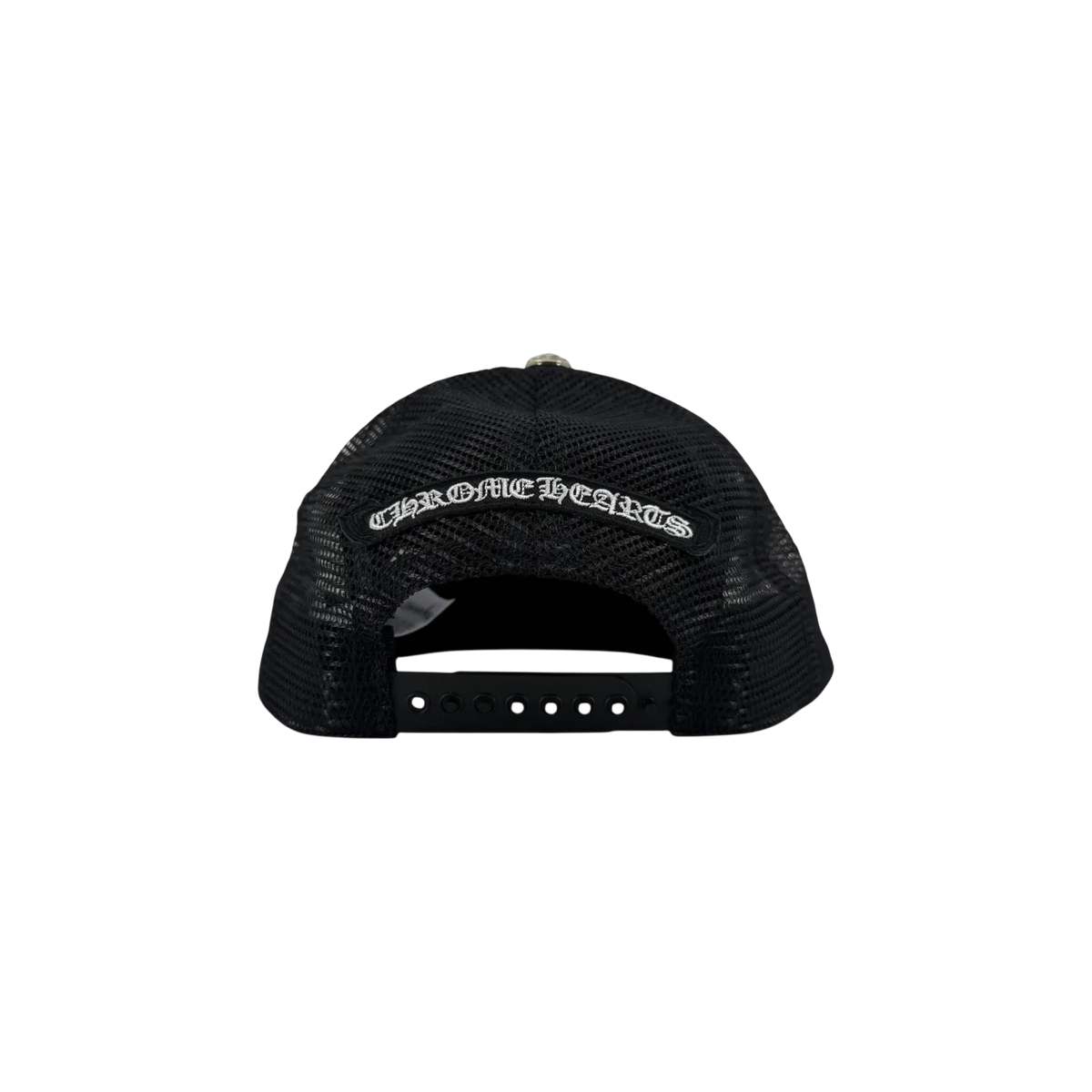 Gorra Chrome Hearts Leather Fuck Patch Trucker Hat Black White