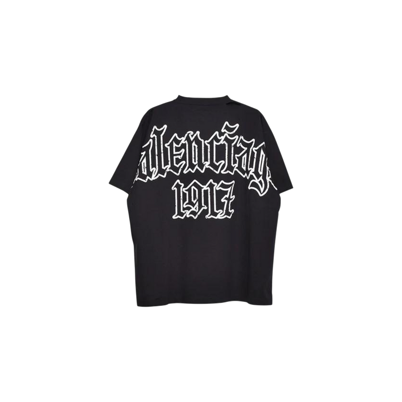 Remera Balenciaga Oversized Graphic Washed Black