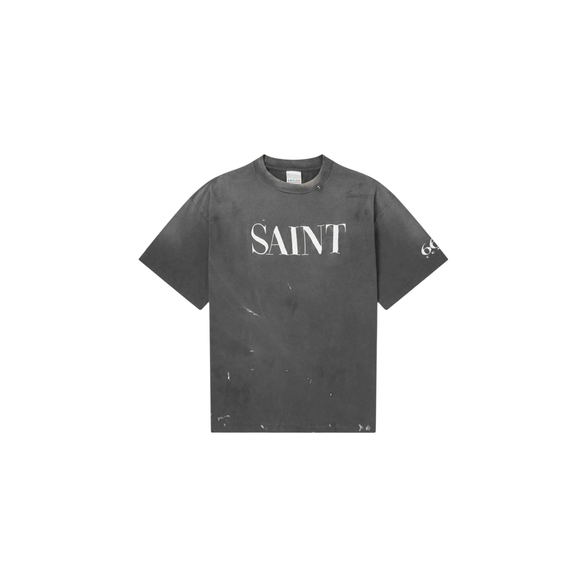 Remera SAINT MXXXXXX Logo-Print Paint-Splattered