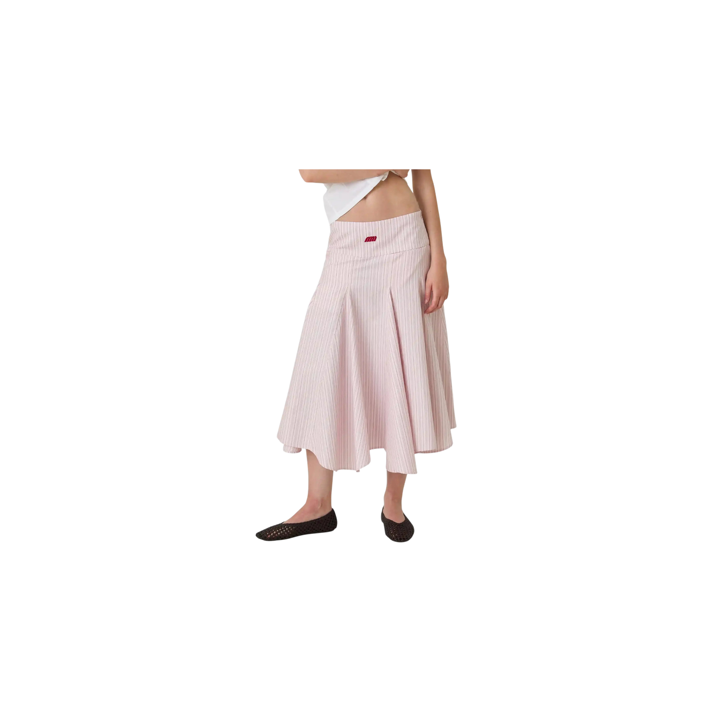 Eme Studios Manz Icy Pink Striped Skirt