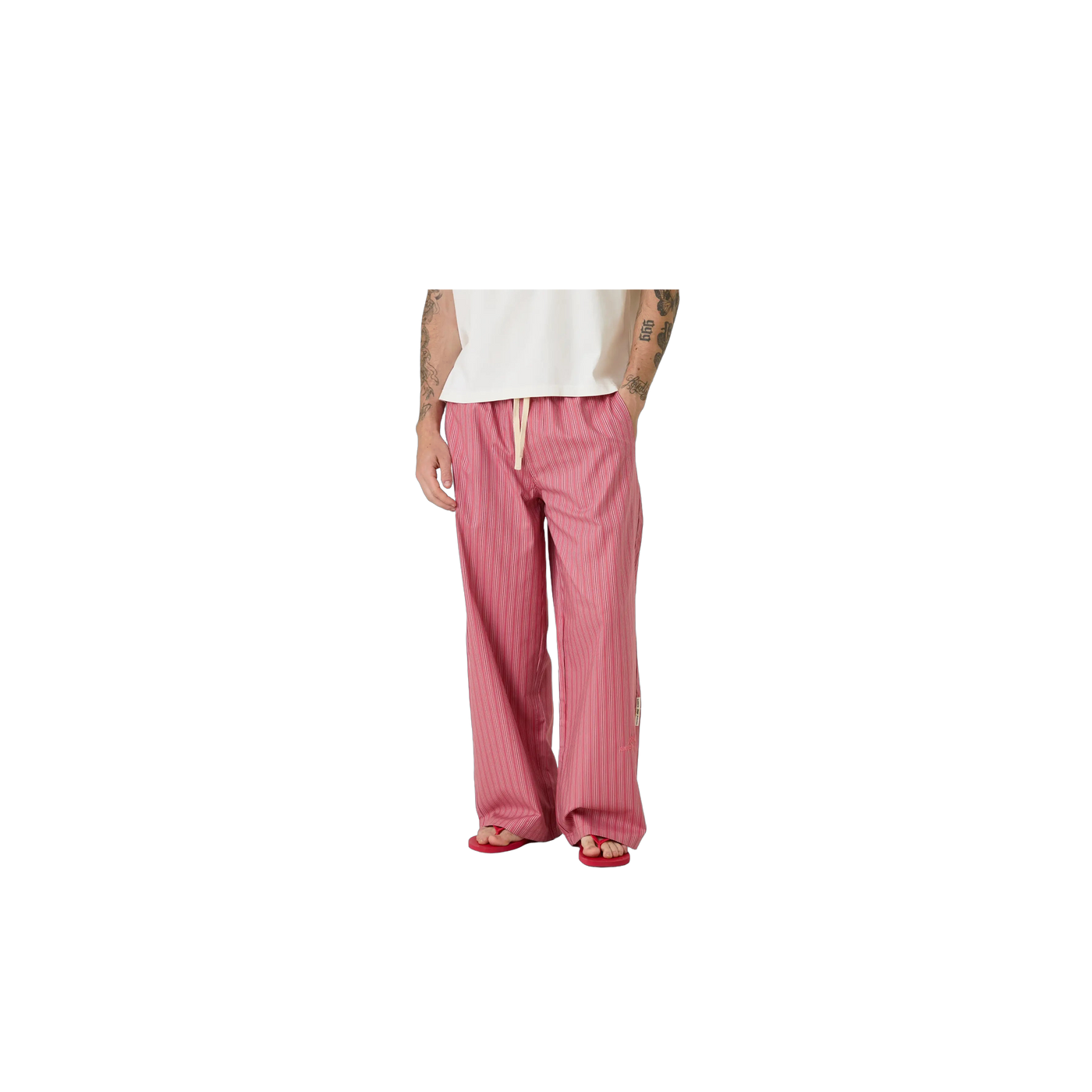 Eme Studios Marbe Salmon Striped Pants
