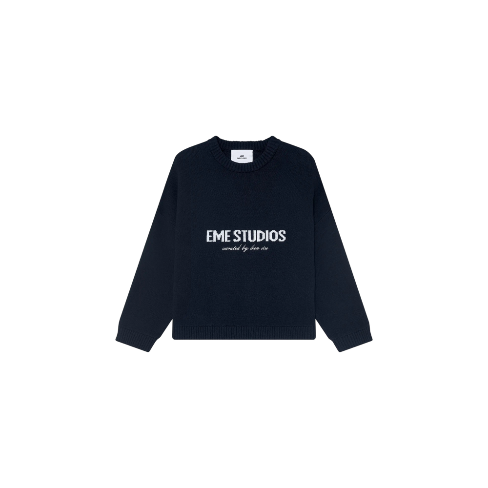 Eme Studios Master Navy Knit Sweater