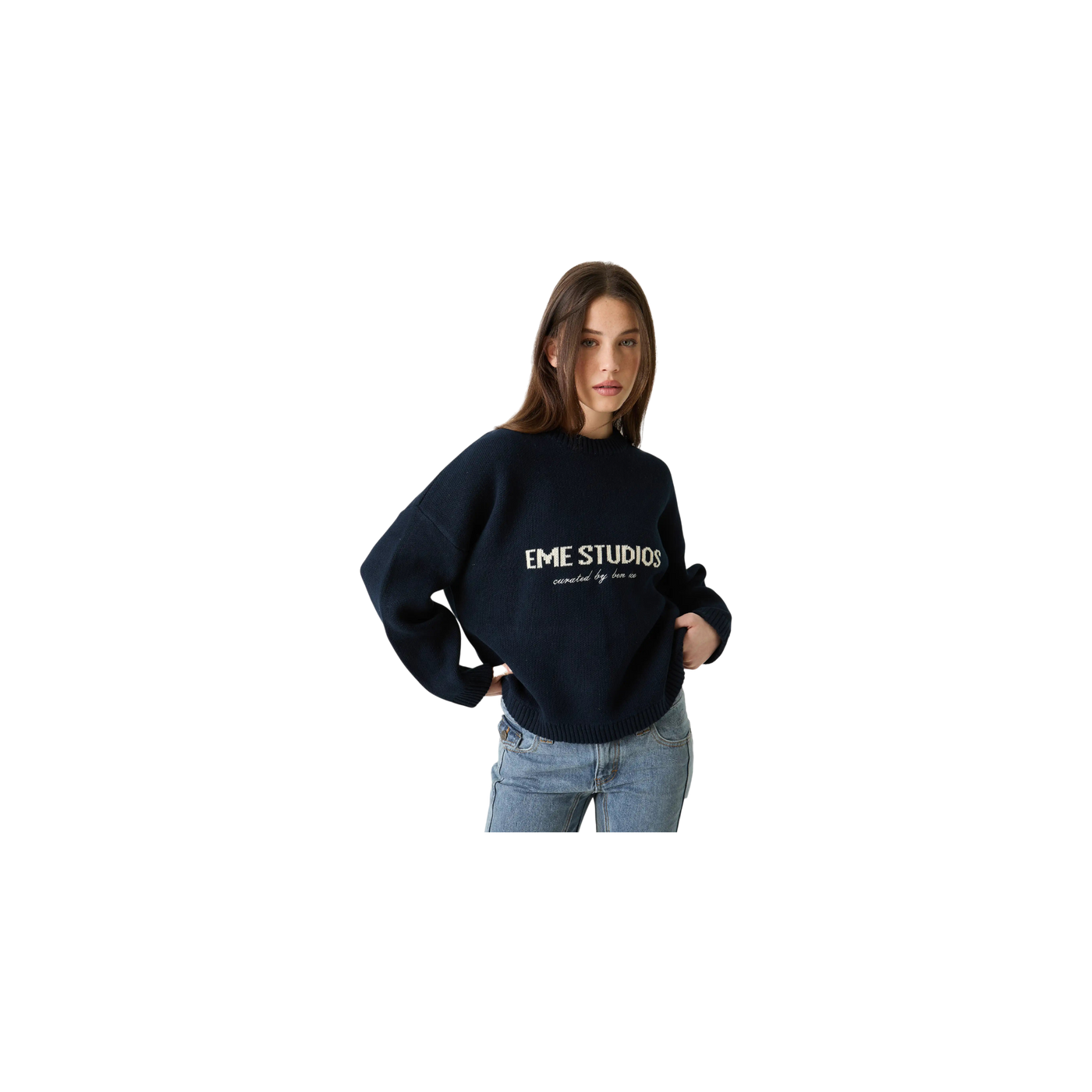 Eme Studios Master Navy Knit Sweater