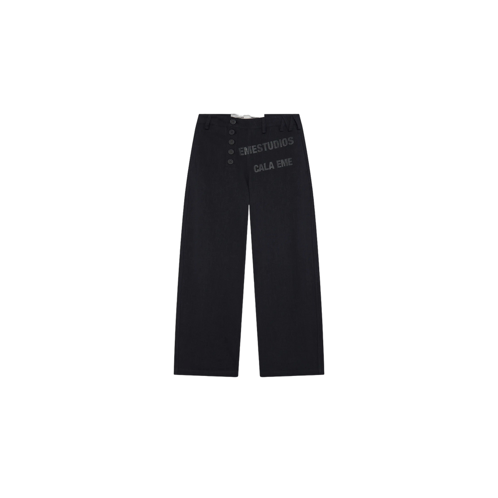 Eme Studios Mat Navy Balloon Linen Pants