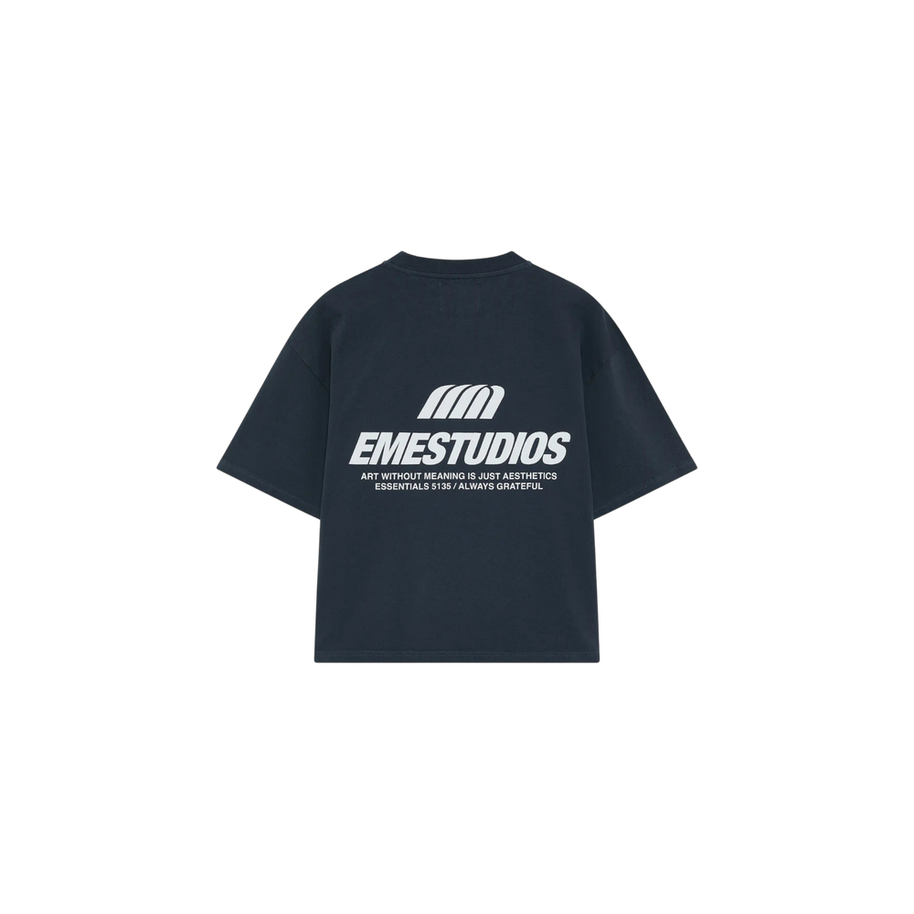 Eme Studios Meaning Navy Oversized T-Shirt