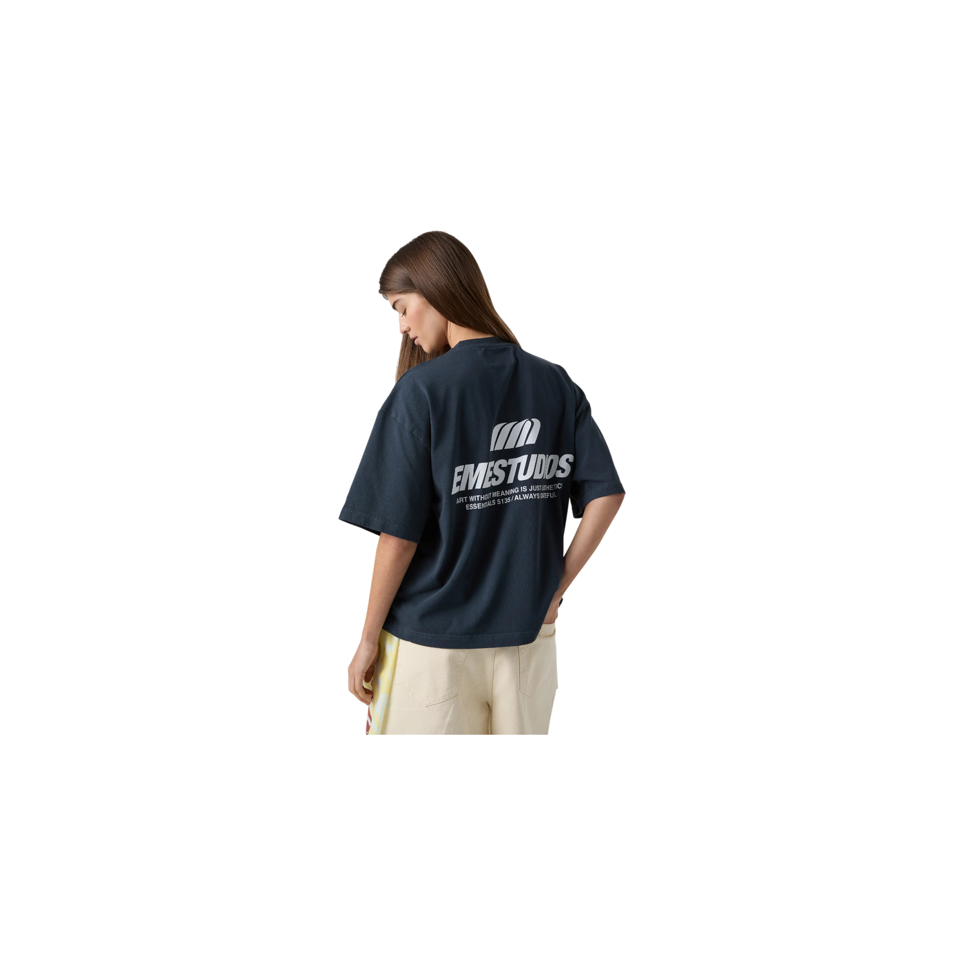 Eme Studios Meaning Navy Oversized T-Shirt