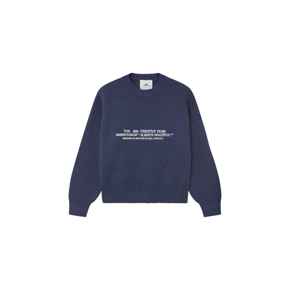 Eme Studios Metro Vintage Indigo Knit Sweater