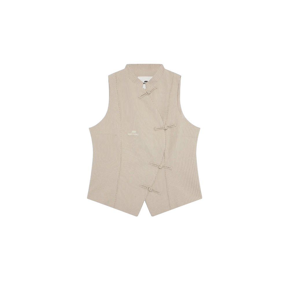 Eme Studios Modesta Off Sand Striped Vest