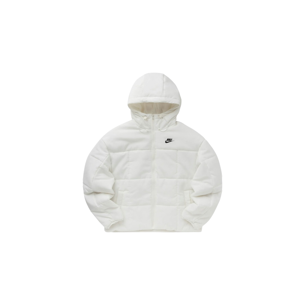 Nike Sportswear Women’S Classic Puffer Therma-Fit Loose Hooded Jacket White