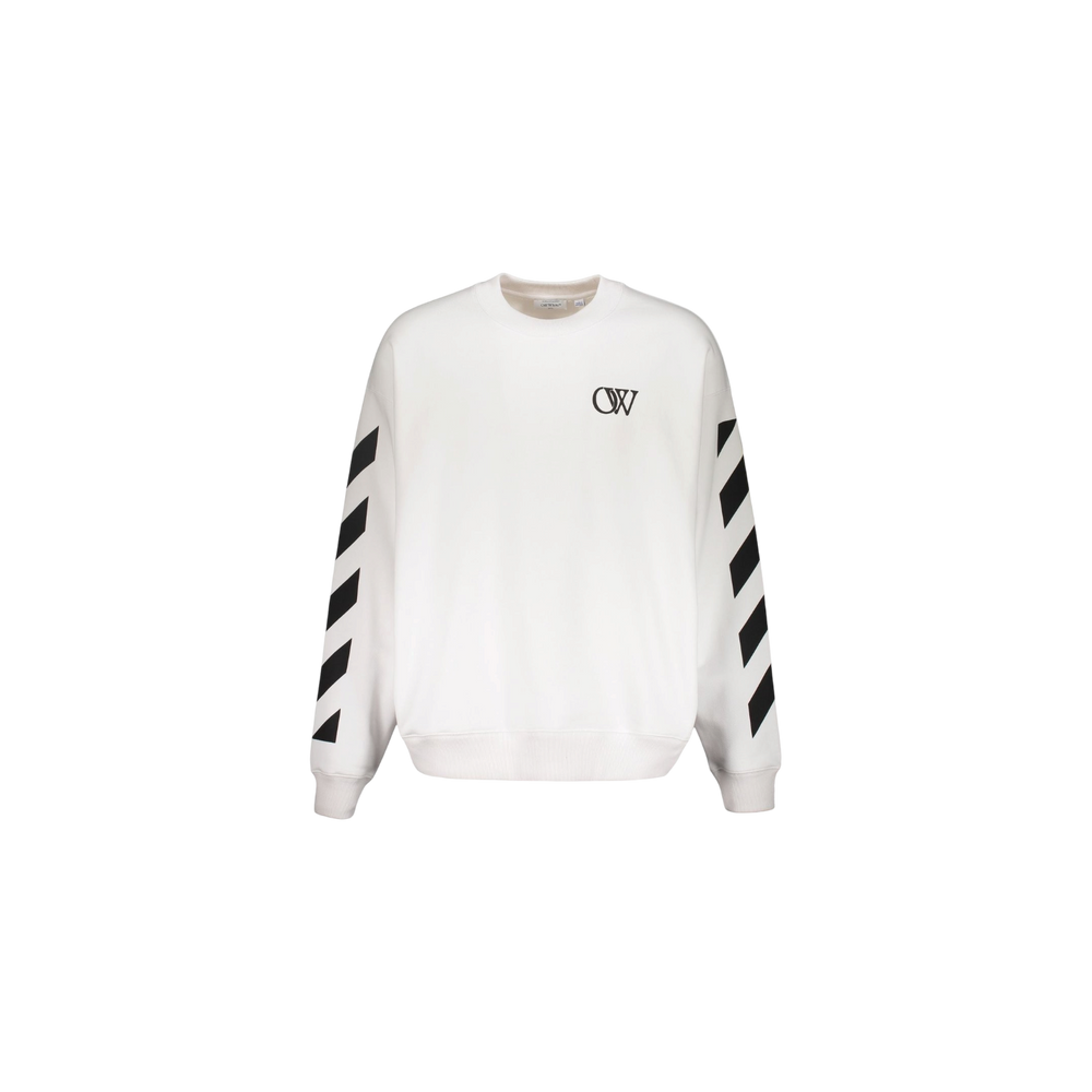 Off-White Diagonal Sleeve Logo Sweatshirt