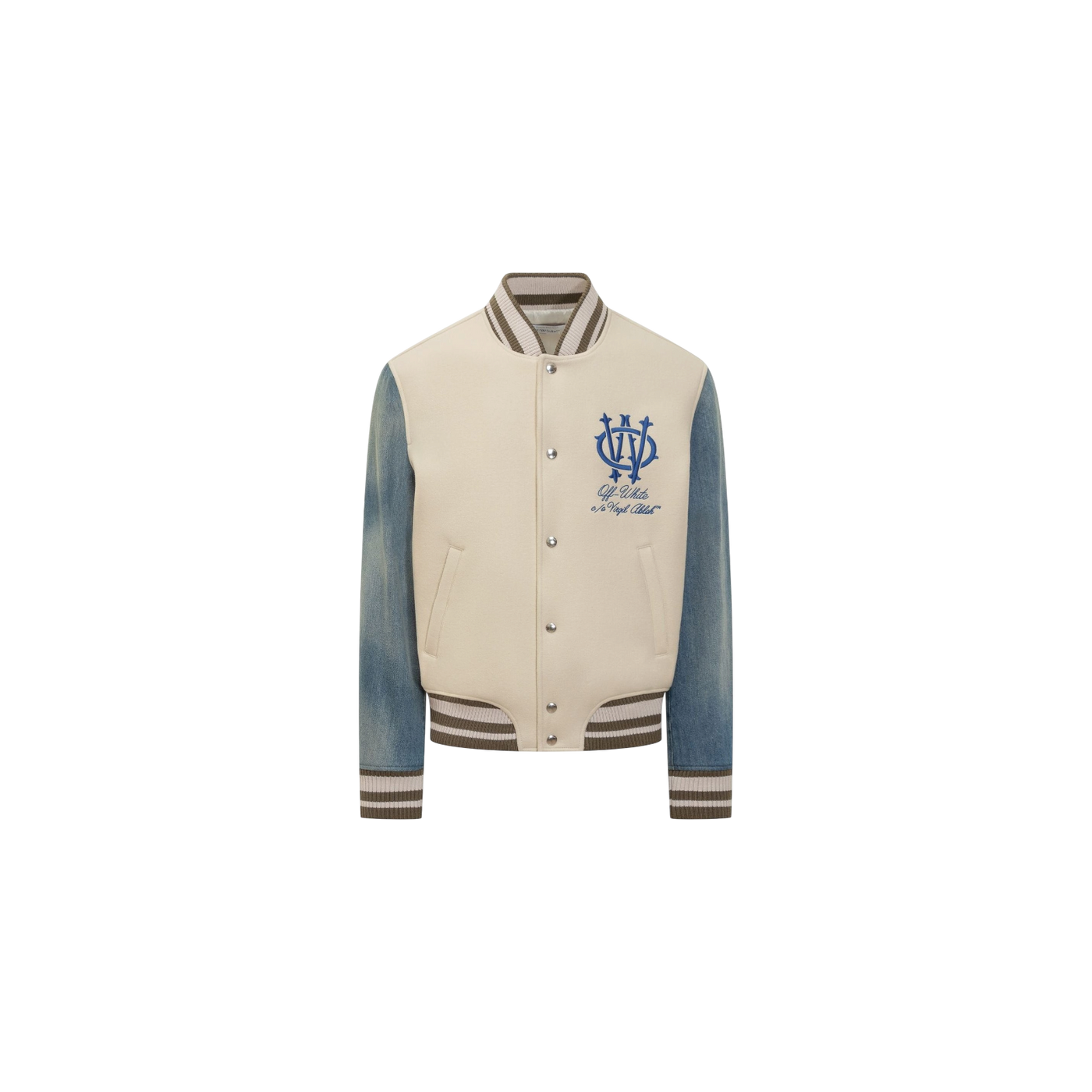 Off-White Logo Embroidered Button-Up Jacket