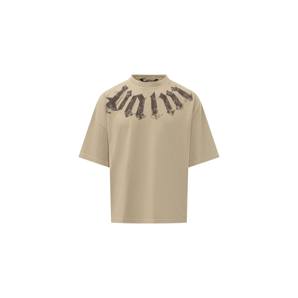 Palm Angels Big Neck Logo Loose Fit T-Shirt