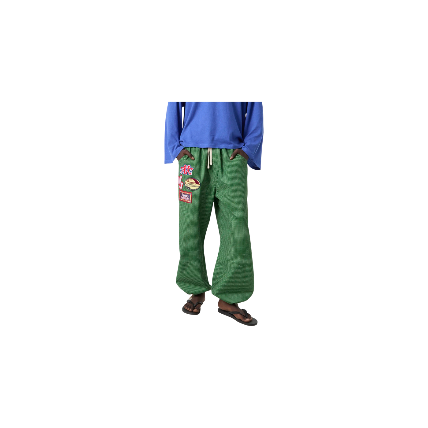Eme Studios Patches Vichy Forest Cargo Pants