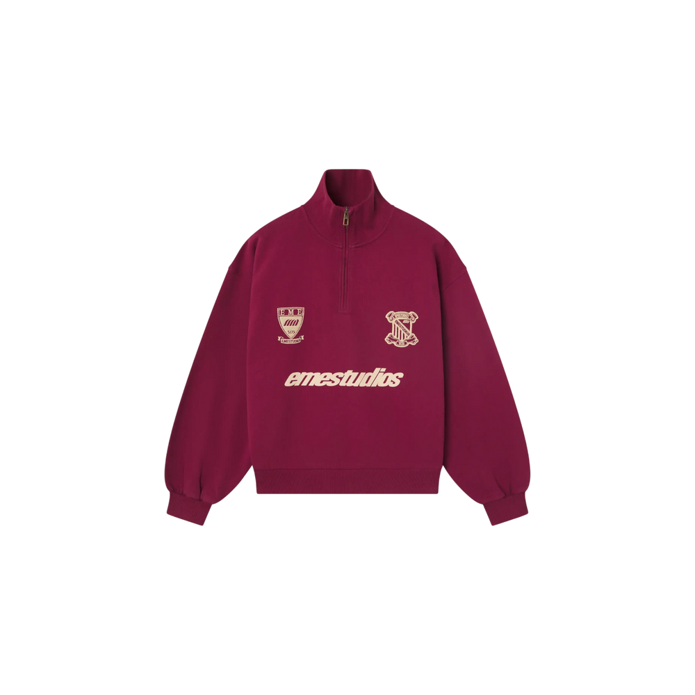 Eme Studios Peak Burgundy Half Zip