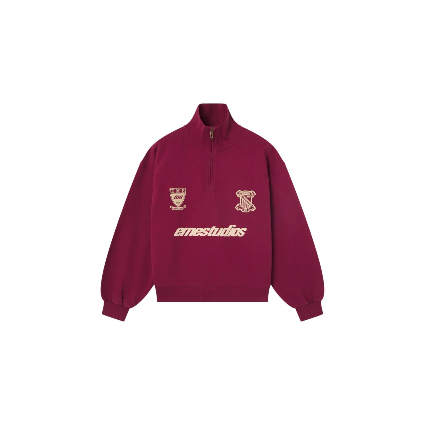 Eme Studios Peak Burgundy Half Zip