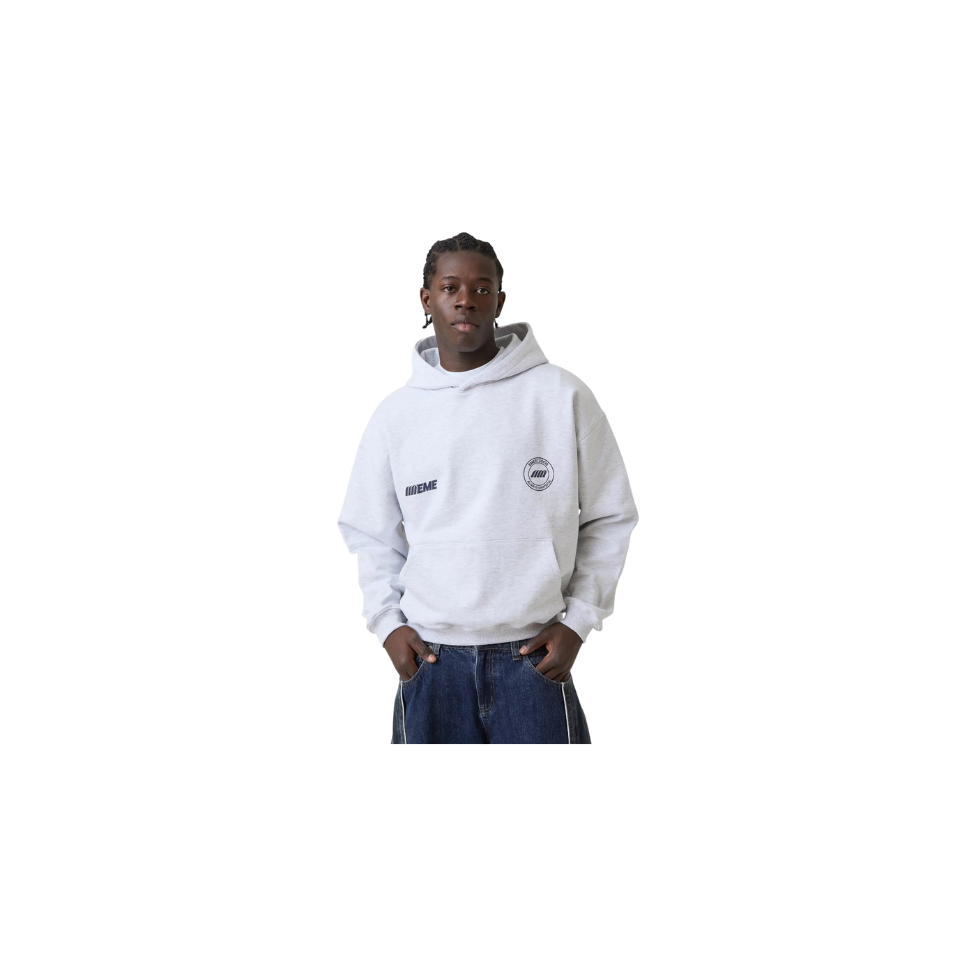 Eme Studios Peyas Heather Grey Oversized Hoodie