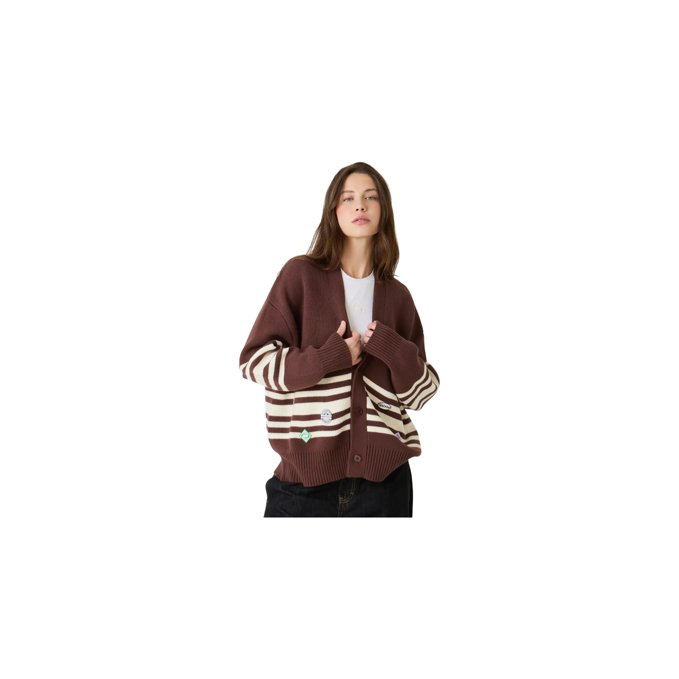 Eme Studios Pins Chocolate Cardigan