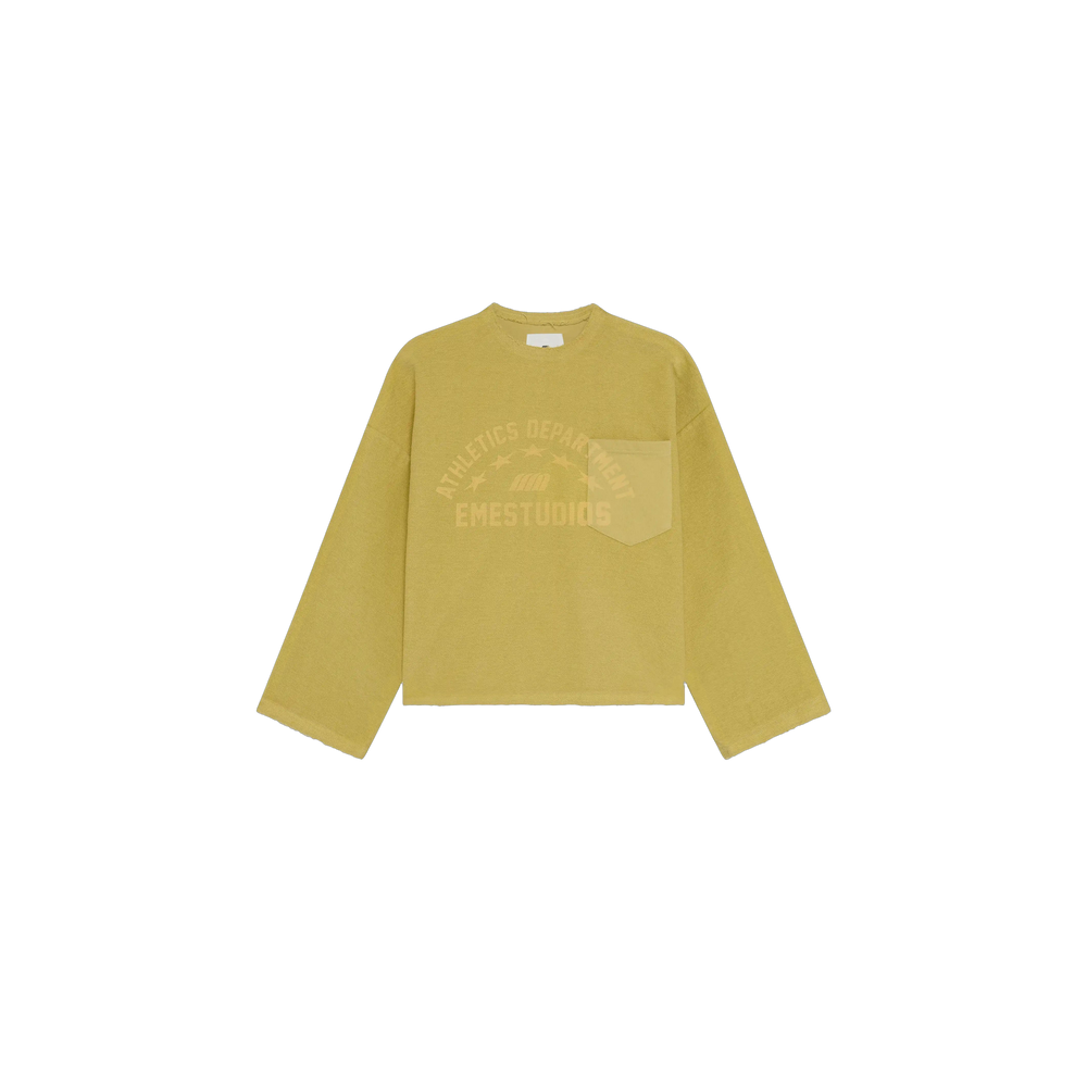 Eme Studios Pocket Antique Green Reverse Crewneck